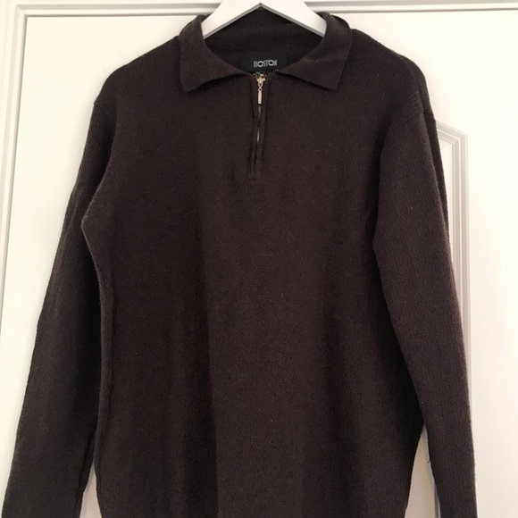 Boston® Men’s Brown Pure New Wool Pullover Sweater XL - Picture 4 of 5
